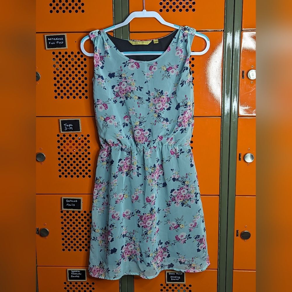 Elliza Donatein Floral Print Dress Size Large
